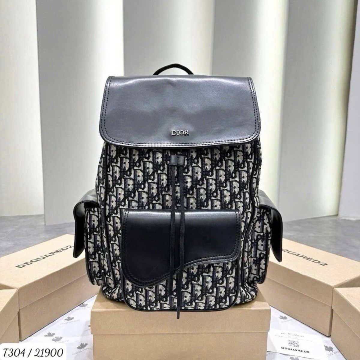 Ba Lô Dior Oblique Jacquard Leather Flap Backpack – Nam/Nữ Cao Cấp - Ảnh 1