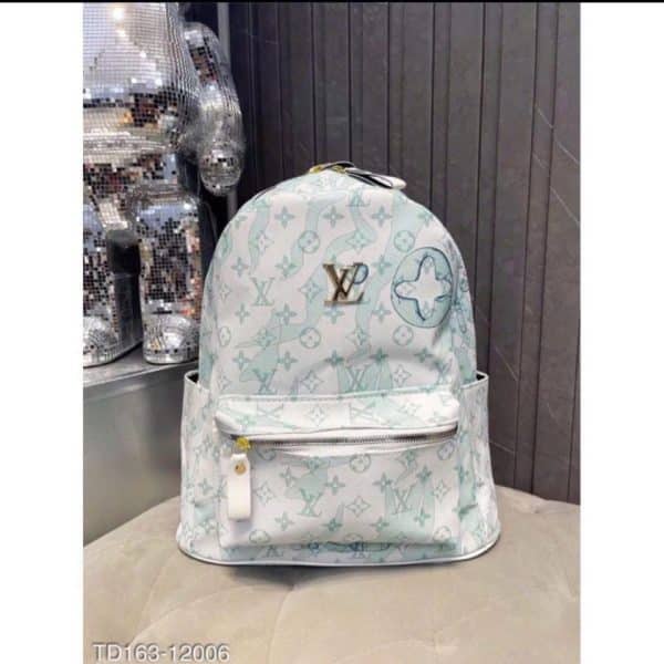 Ba Lô Louis Vuitton Monogram Trắng Xanh – Thiết Kế Thời Trang Sang Trọng Unisex Cao Cấp