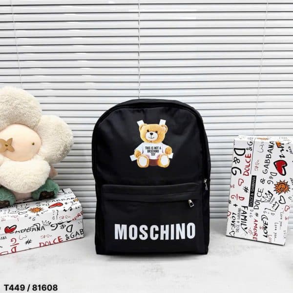 Ba Lô Moschino Teddy Bear Đen – Thiết Kế Trẻ Trung, Thời Trang Unisex Cao Cấp