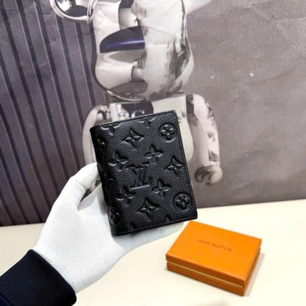 Ví Nam Louis Vuitton Monogram Đen Da Thật Cao Cấp
