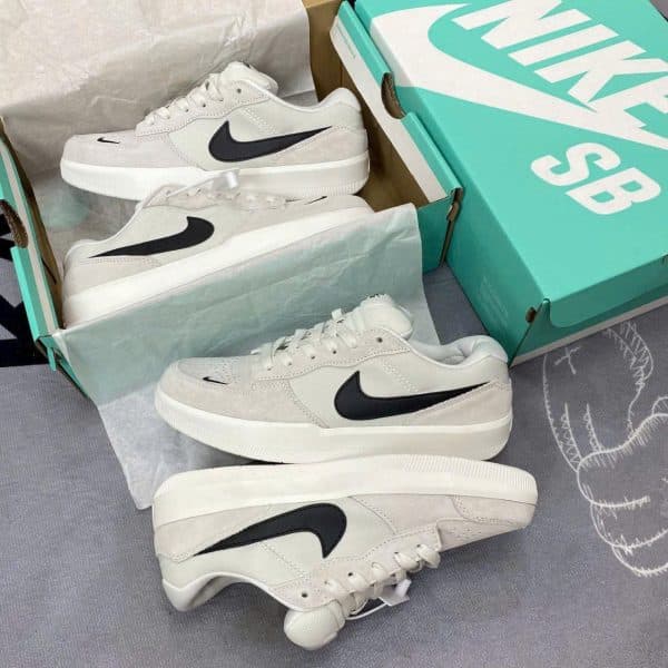 Giày Nike SB Low Light Grey Black – Xám Nhạt Swoosh Đen
