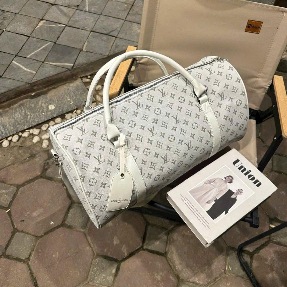 Túi Duffel Louis Vuitton Monogram Trắng – Phiên Bản Cao Cấp Thời Thượng - Ảnh 1