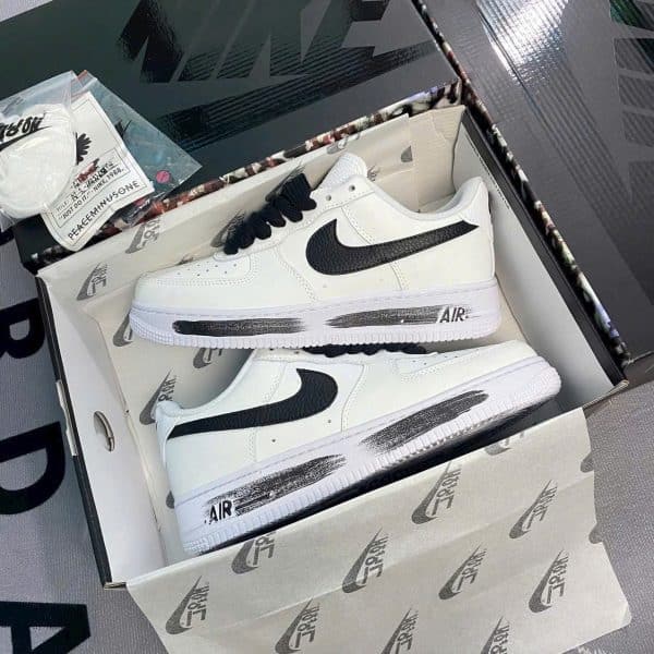 Giày Thể Thao Nike Air Force 1 Low Phối Màu Trắng Đen – Brush Stroke