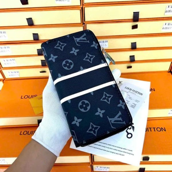 Ví Zip Louis Vuitton Monogram Eclipse Stripe