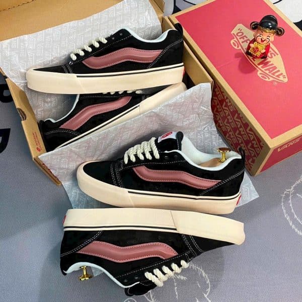 Giày Sneaker Vans Old Skool Đế Dày Platform – Đen Phối Hồng Pastel, Phong Cách Streetwear