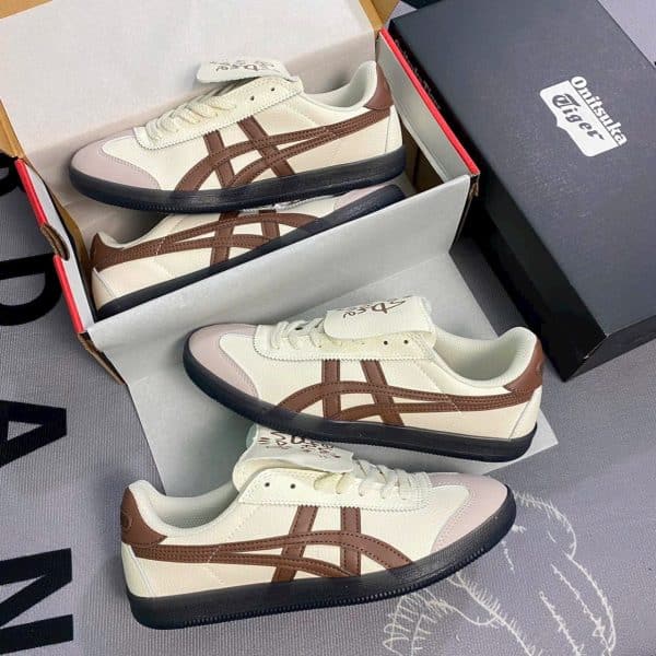 Giày Sneaker Onitsuka Tiger Mexico 66 Beige Brown Cổ Thấp